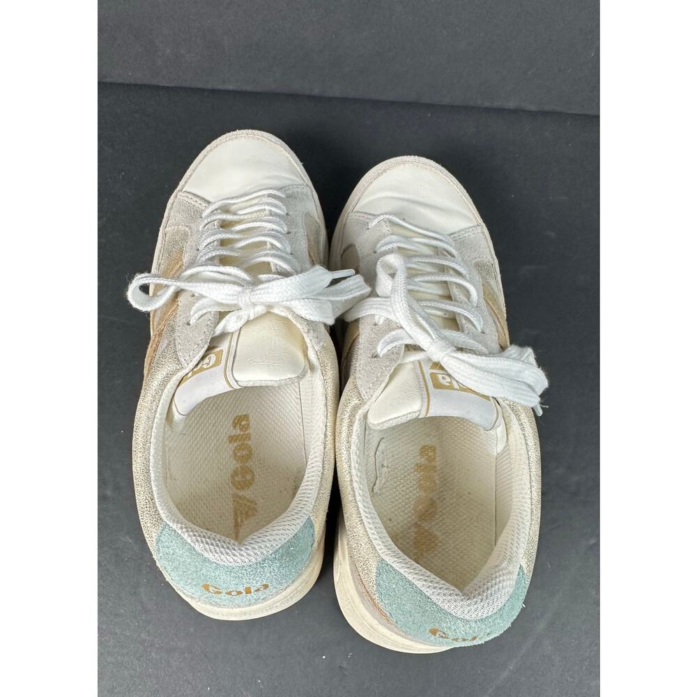 Gola Superslam Blaze Sneakers Womens Size 6.5 Gold Metallic Shimmer Shoes - Picture 5 of 10